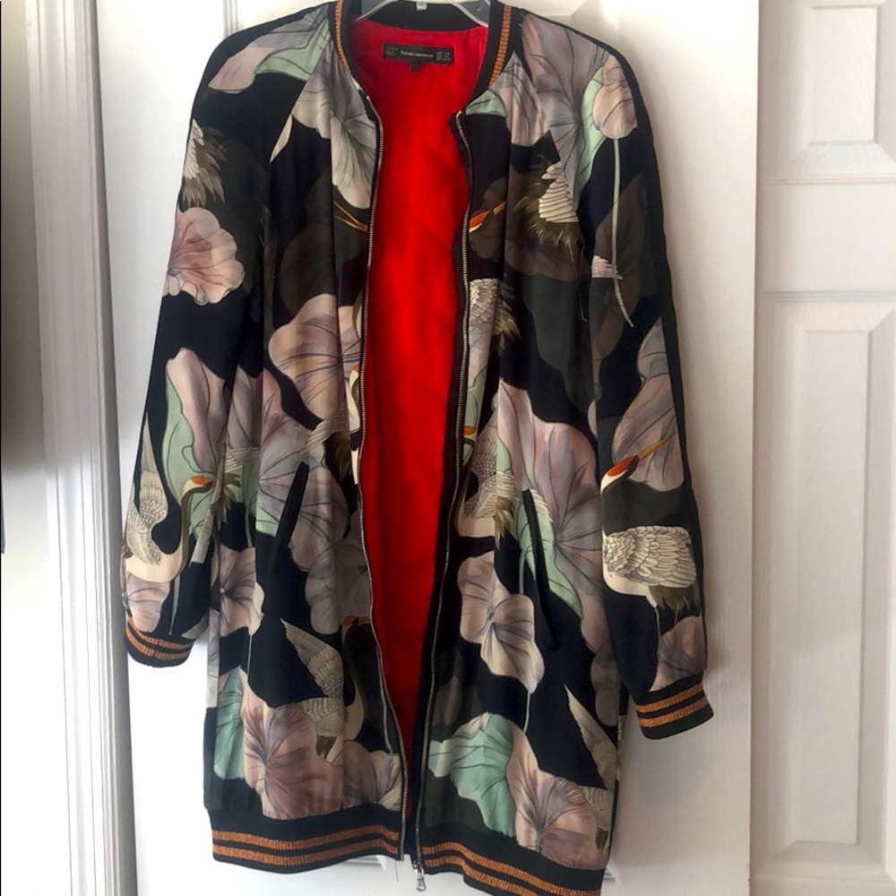 Zara Crane and Lilly Long Bomber Jacket